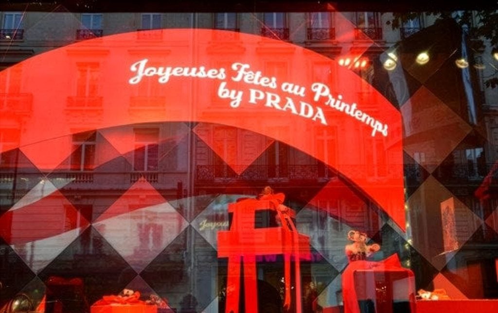 Happy holidays at Printemps from Prada