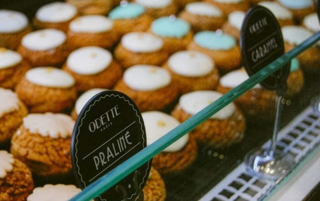 Stop in Odette for the best choux à la crème in Paris