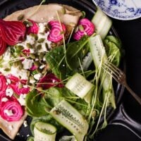 Chèvre & Honey Cream Galette with Polka Beetroot Recipe | Paris Perfect