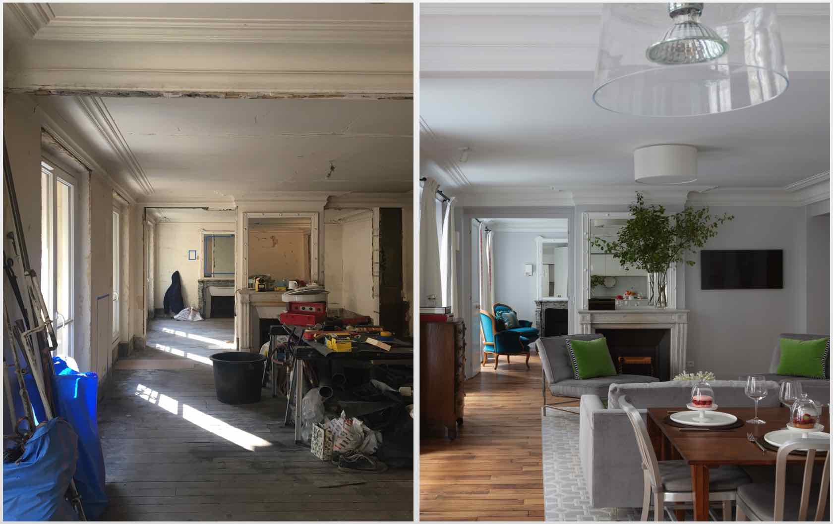 Buying and Renovating a Paris Apartment Saint Pourçain by Paris Perfect living room