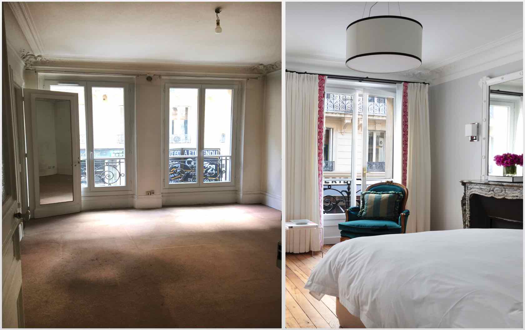 Buying and Renovating a Paris Apartment Saint Pourçain by Paris Perfect master bedroom