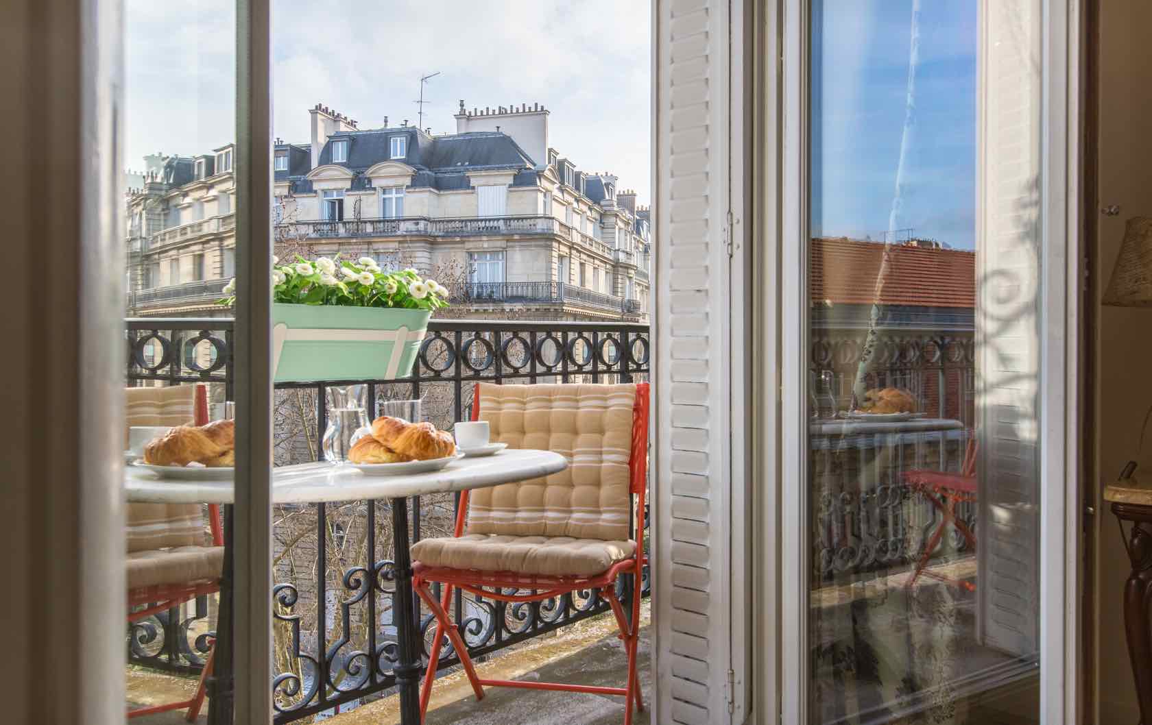 See our Long-Term Furnished Rentals in Paris by Paris Perfect balcony view