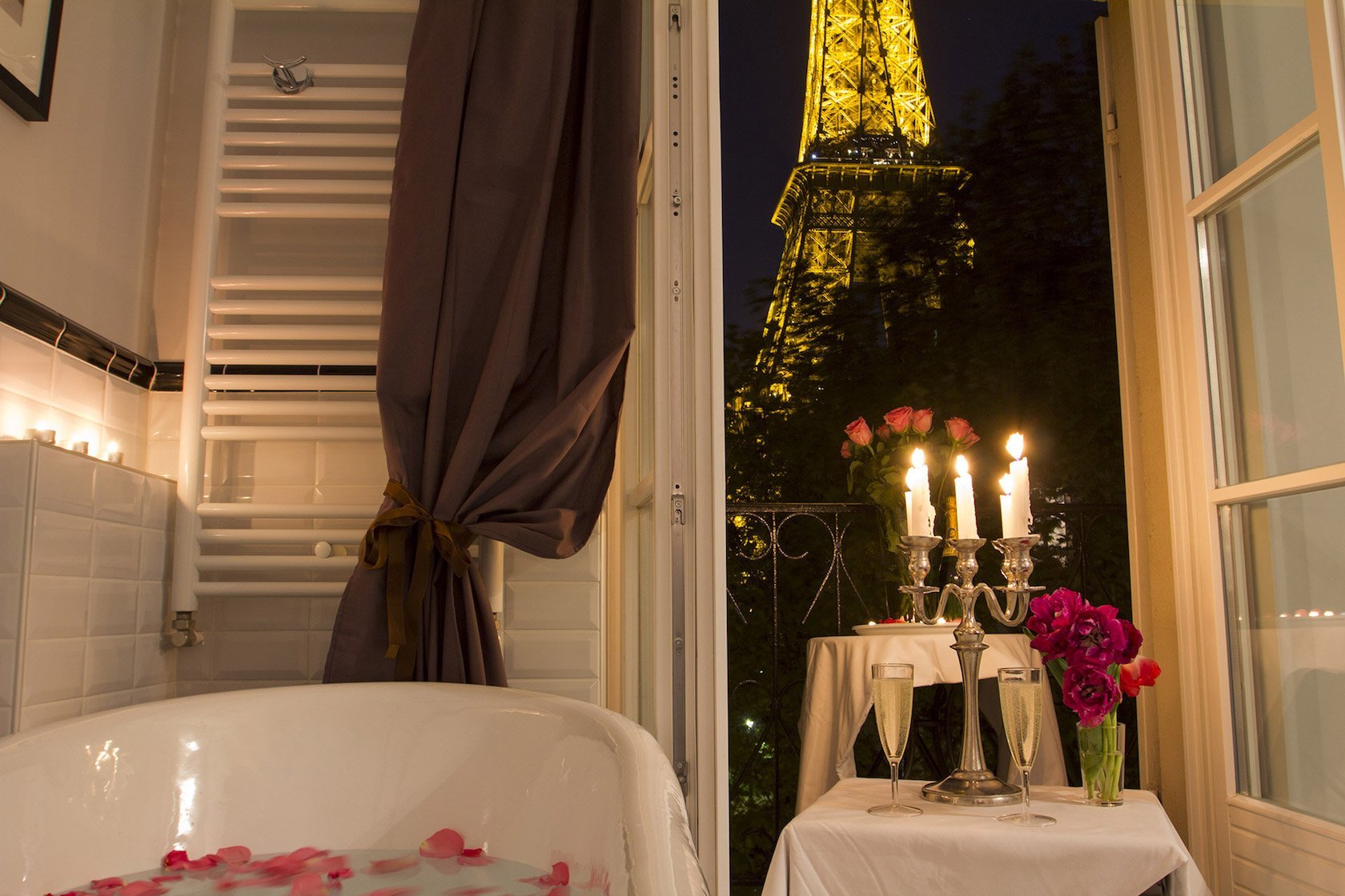 The bathtub in the Chambertin apartment- 7 of Our Most Instagrammable Apartments in Paris by Paris Perfect