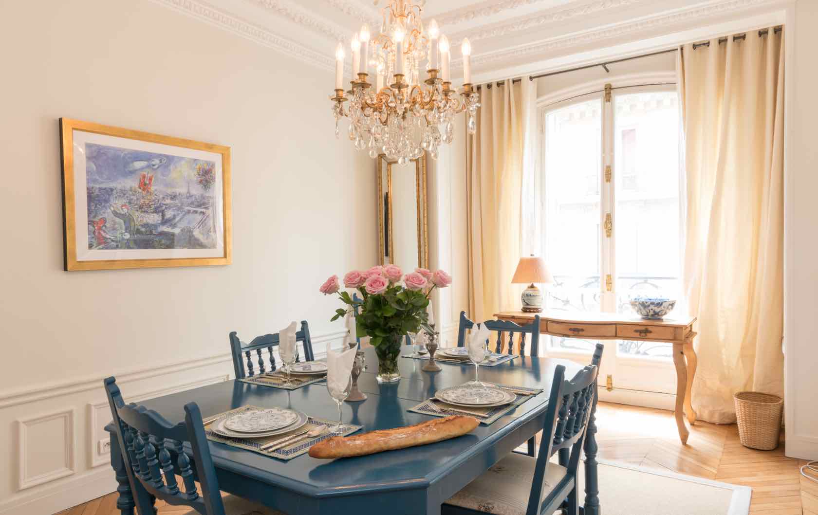 Live Like a Local in the Gamay, a Long-Term Rental in Paris by Paris Perfect dining room