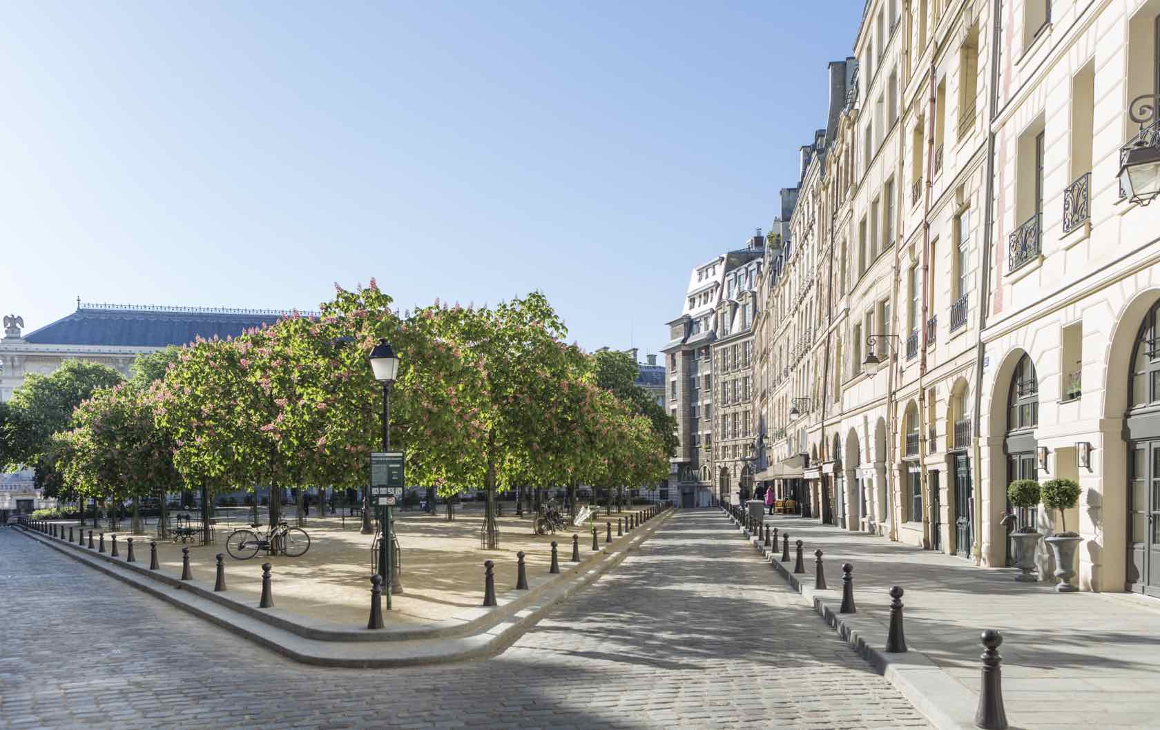 Place Dauphine Spring beautiful squares in Paris