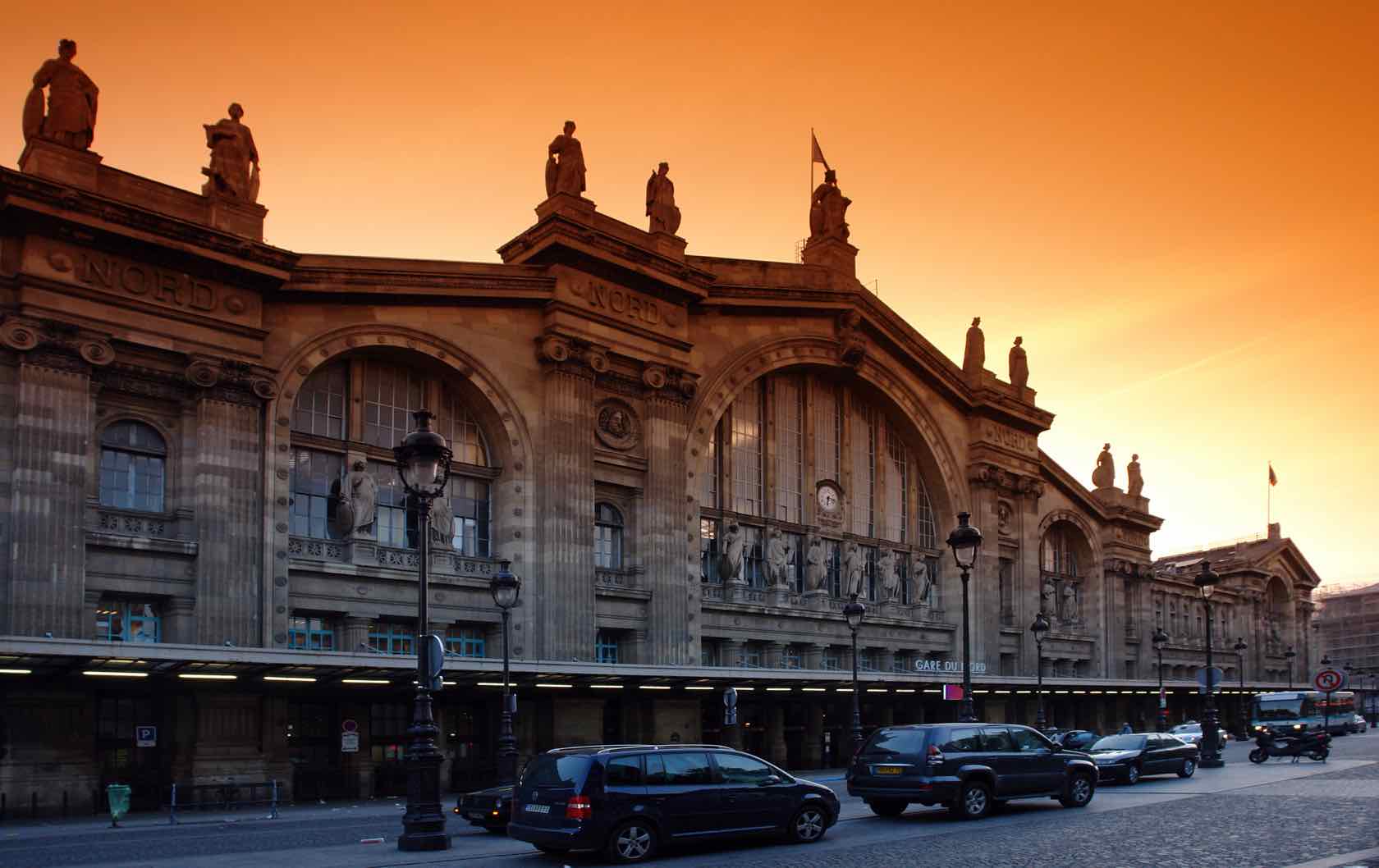 Gare du Nord sunset