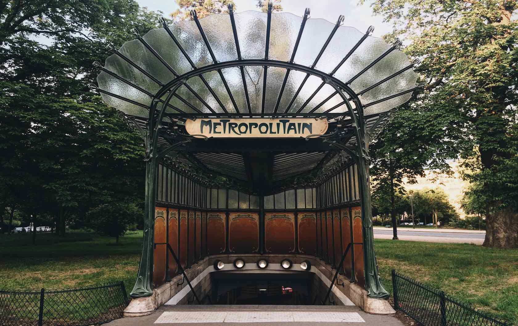 Paris Metro Station Entrance Porte Dauphine