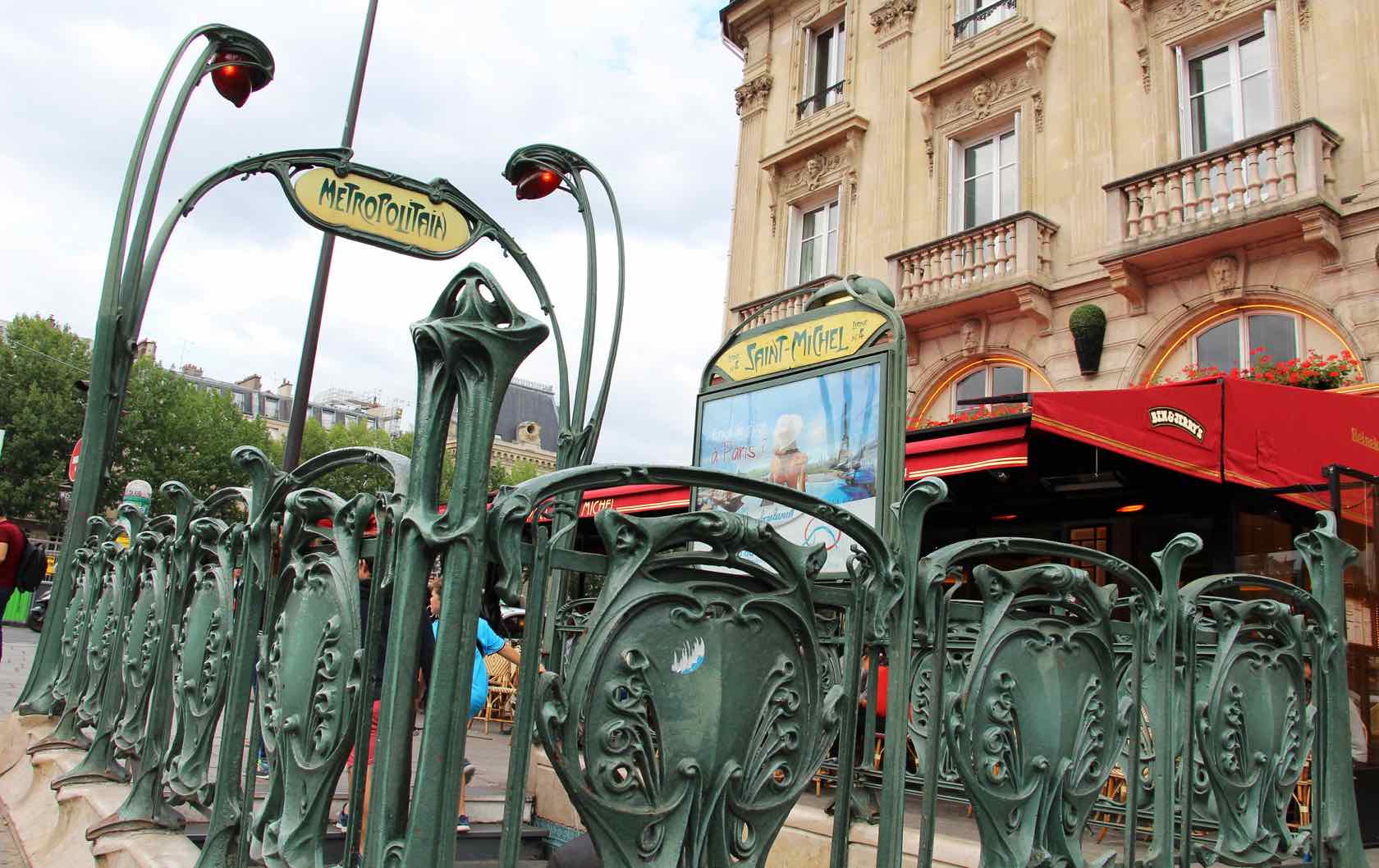 Paris Metro Station Entrance Saint-Michel