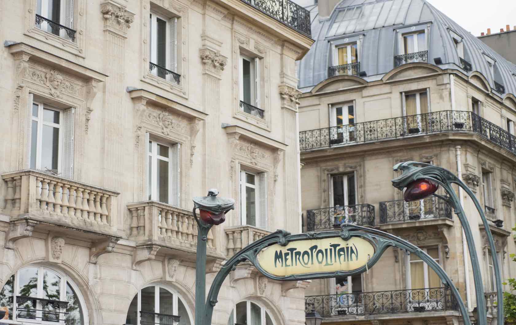 Paris Metro Station Entrance