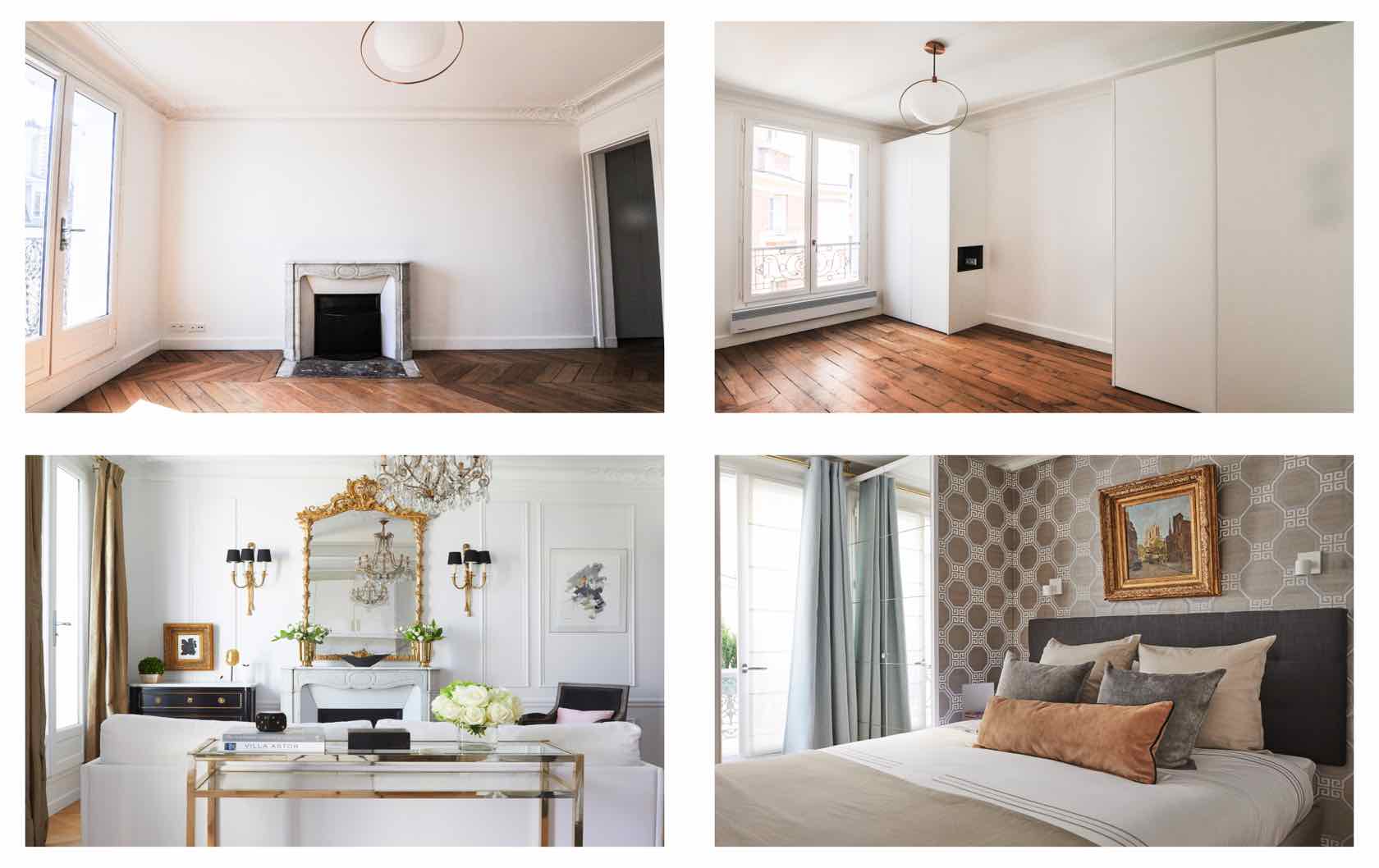 renovating a Paris apartment Before and after