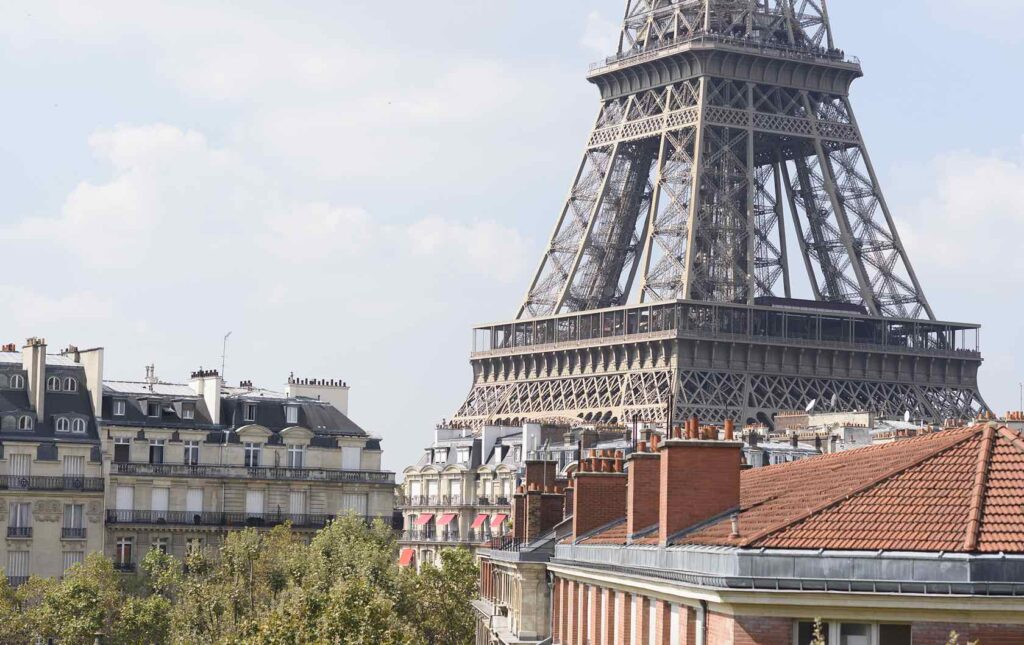 Eiffel Tower and Paris Rooftops