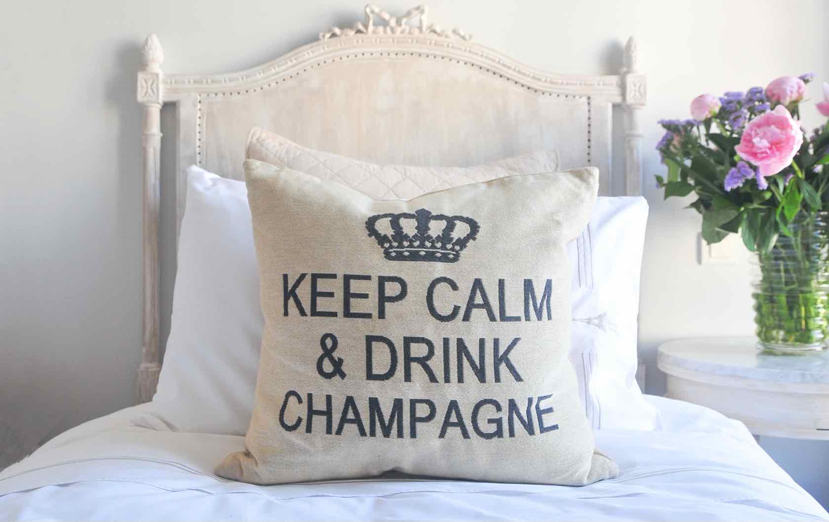 Paris into your home Champagne pillow