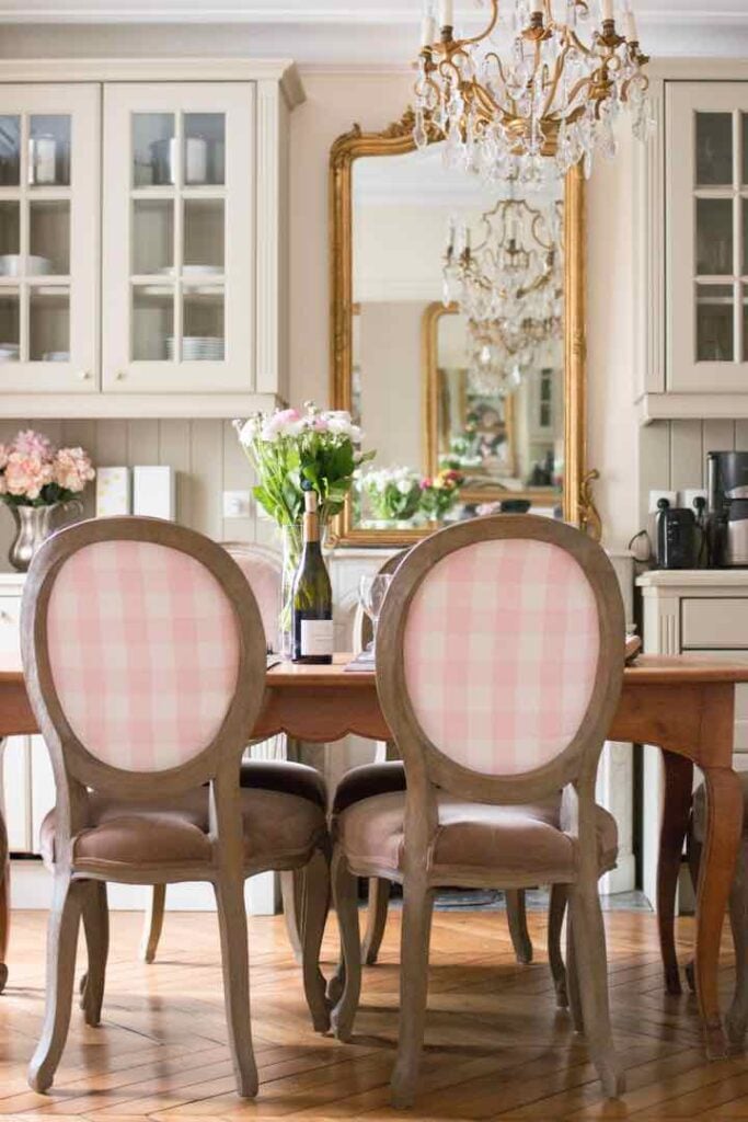 Beaune Kitchen Pink Chairs