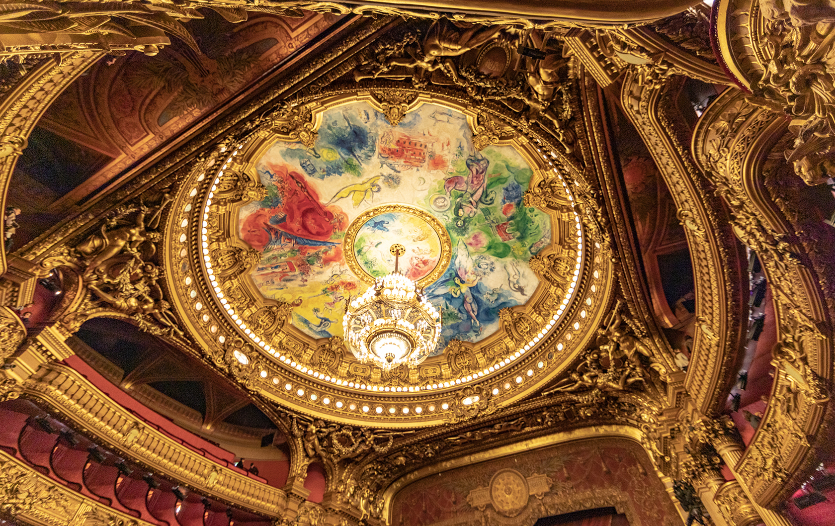 Marc Chagall's ceiling fresco in Palais Garnier