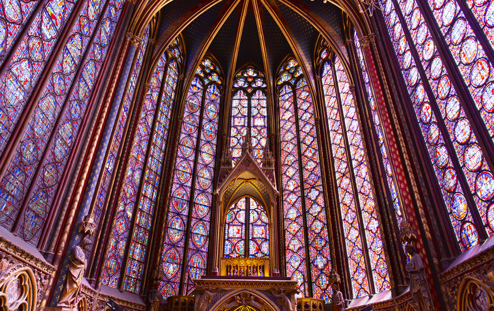 Stained glass at Sainte-Chapelle