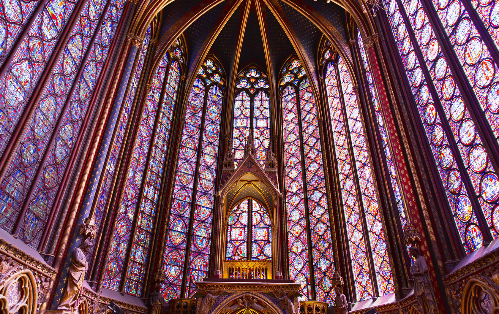 Stained glass at Sainte-Chapelle