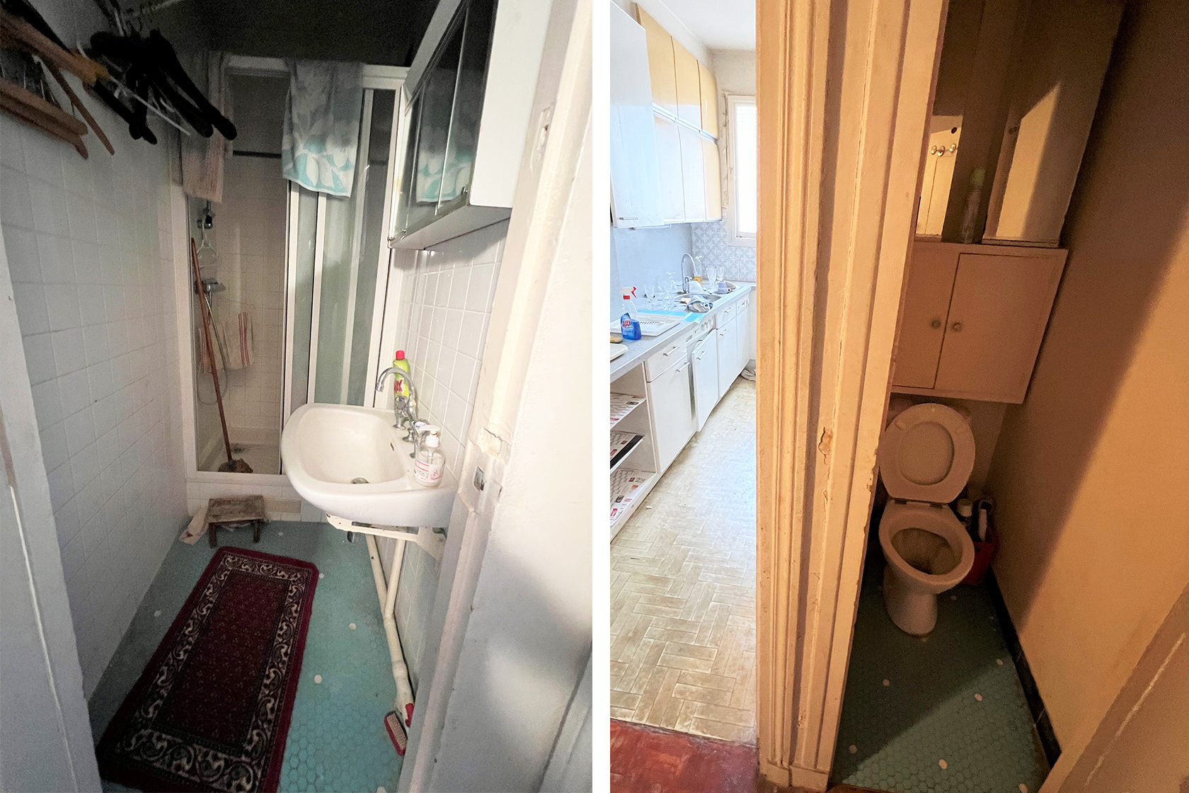 Before and after Paris apartment remodel
