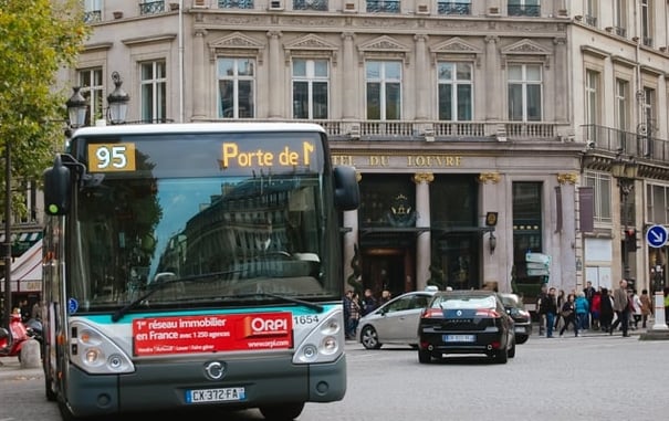 Catching the Bus in Paris