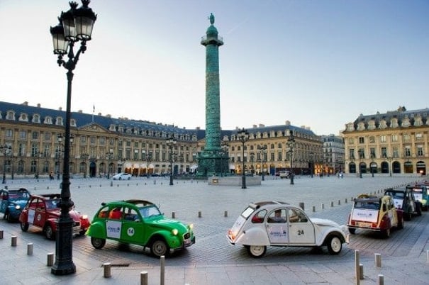 Flying Under an Umbrella in Paris