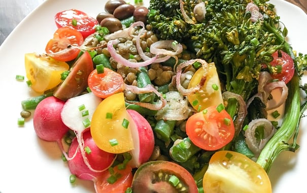 Niçoise-Inspired Lentil Salad with Shallot Vinaigrette