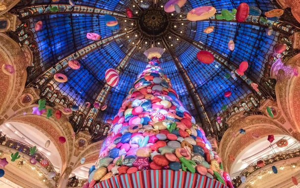 Christmas Shopping in Paris at Galeries Lafayette & Printemps