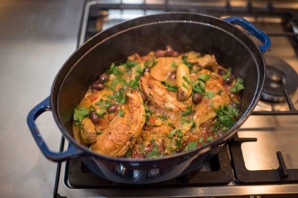 Chicken Tagine with Preserved Lemons and Purple Olives