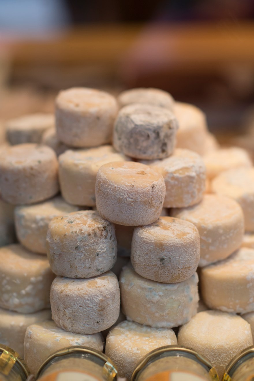 Cheese shops on Rue Cler in Paris