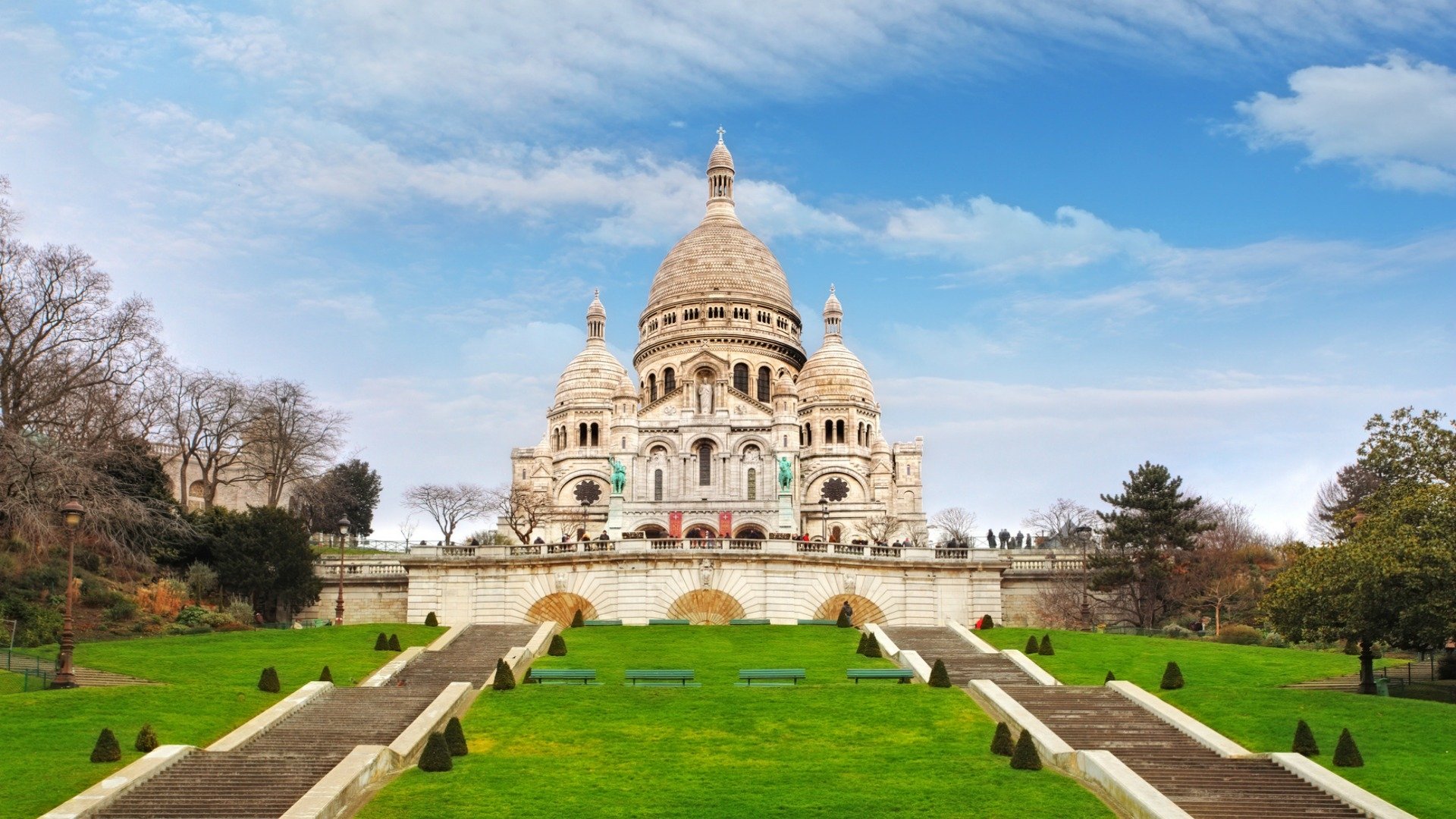 Le Sacre Coeur or Sacred Heart in Montmartre Paris