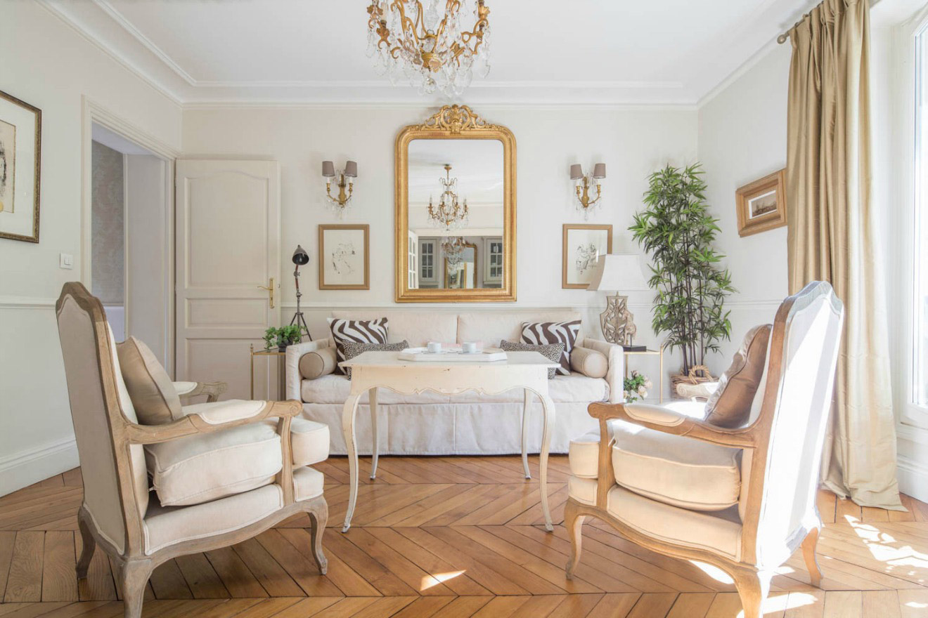 Paris apartment decorated in charming French country style